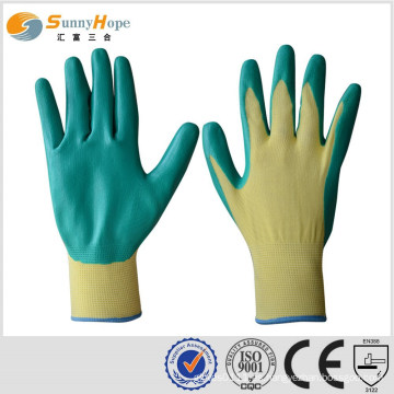 SUNNYHOPE 13gauge Palm Coated Guantes finos de nitrilo